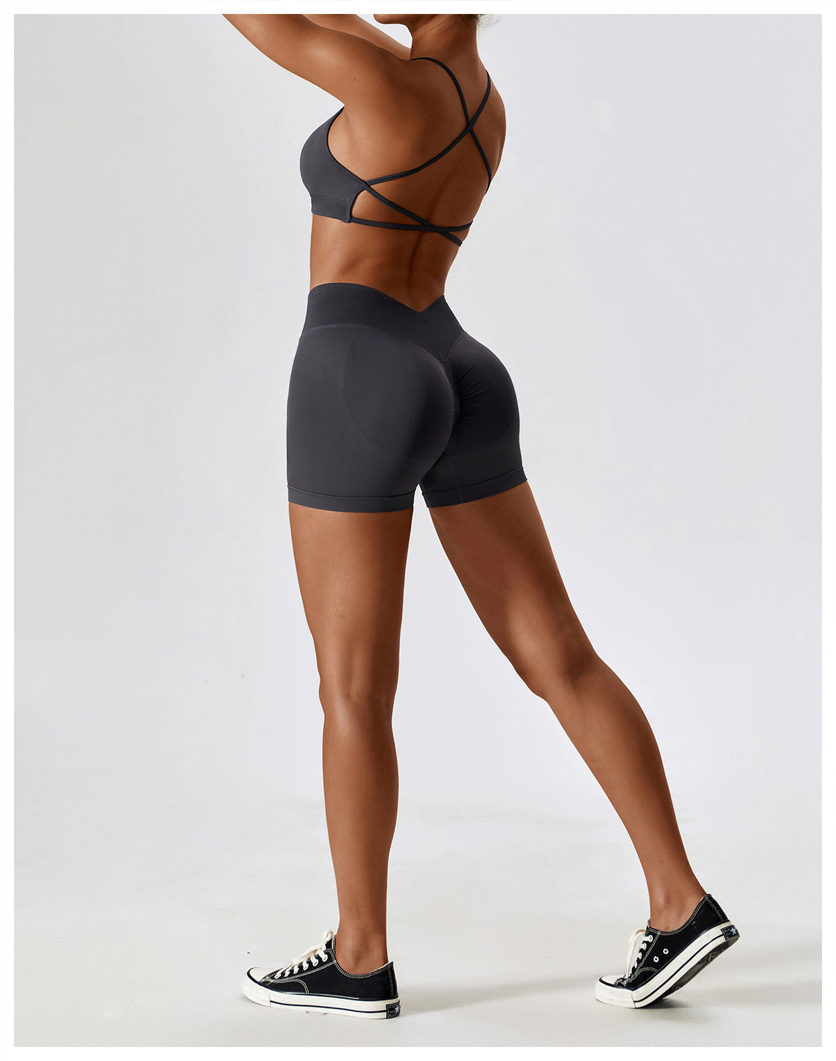 Seamless Beauty Back Yoga Clothes Running Quick-drying Tight Sports Fitness Clothes Suit Women